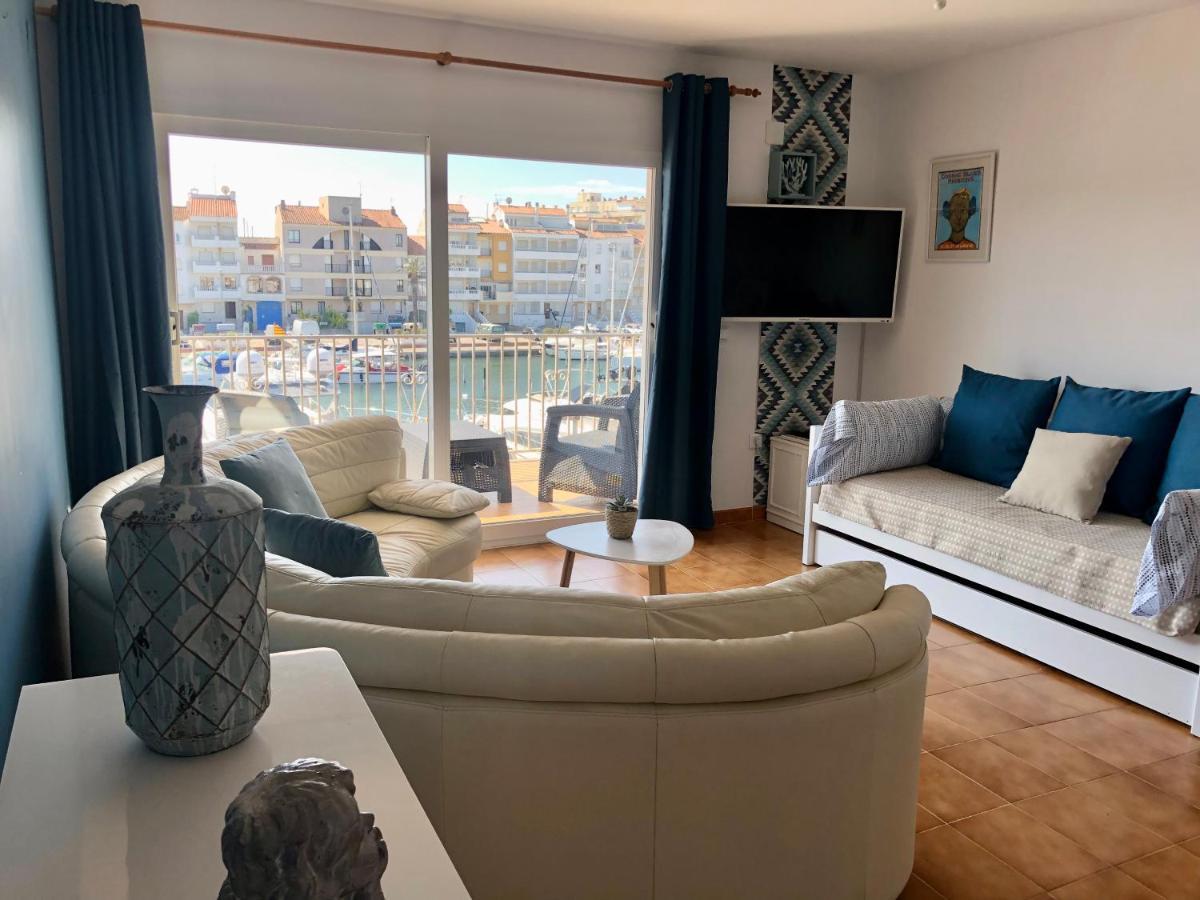 Appartement 80 M2,Port Rhodes D-2 Chambres, Terrasse Panoramique, Vue Sur Le Canal Principal D'Empuriabrava Eksteriør billede